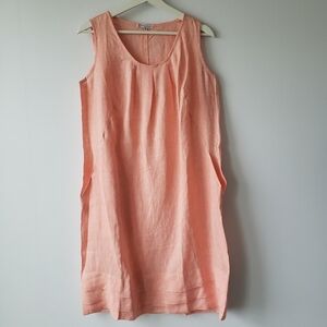 Gretchen neal women's 100% linendress size S sleeveless beachy Breathable